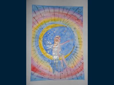 Картина. Автор: Гареева Вилора. Техника: гуашь. Класс: 1 «Лунные сказки»