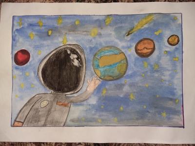 Картина. Автор: Шарипов Данил Фидарисович. Техника: акварель. Класс: 3 Я вернусь