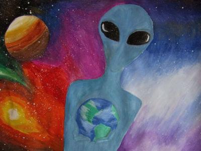 Картина. Автор: Файзуллин Артур. Техника: акварель. Класс: 5 Разум и Космос