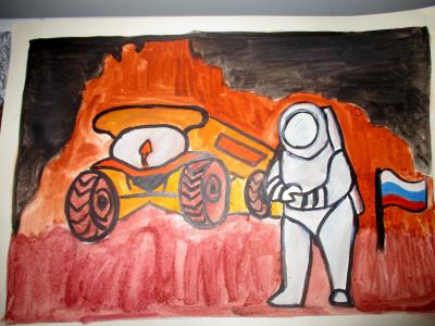 Космонавт на Марсе 