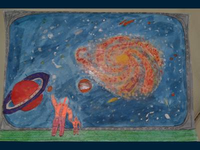 Картина. Автор: Чухланцев Илья. Техника: акварель. Класс: 3 Вселенная для нового поколения