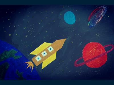 Картина. Автор: Гилемханова Аделия. Техника: смешанная техника. Класс: 3 Звёздная мечта