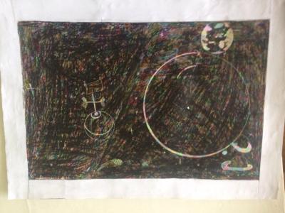 Картина. Автор: Аралбаева Айлина Фаизовна. Техника: акварель. Класс: 5 космические виражи