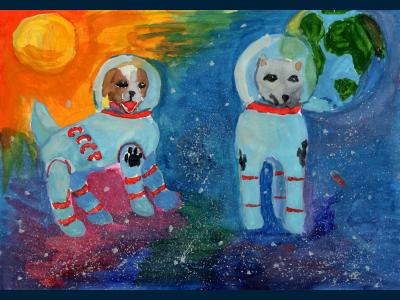 Когда-то в космосе Год Собаки