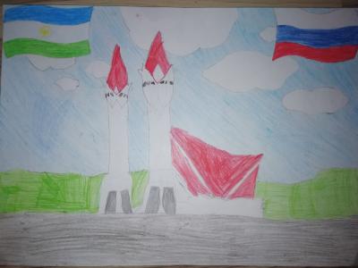 Картина. Автор: Самсонова Софья. Техника: карандаш. Класс: 1 мой Башкортостан