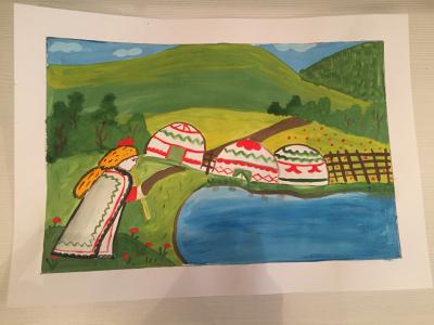 Картина. Автор: Кудряшов Арсений. Техника: гуашь. Класс: 1 Башкортостан моими глазами