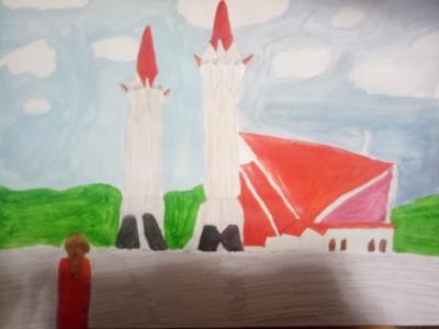 Картина. Автор: Аширова Вероника. Техника: акварель. Класс: 1 Мой Башкортостан