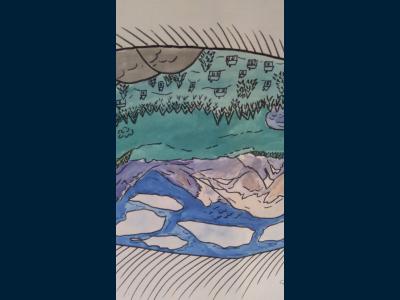 Картина. Автор: Белова Александра. Техника: карандаш. Класс: 1 Гора Башкирии