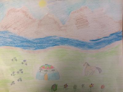 Картина. Автор: Фазлыева Милена. Техника: карандаш. Класс: 1 «Цветущая Республика»