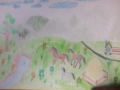 Картина. Автор: Канищева Виктория. Техника: карандаш. Класс: 1 «Башкортостан - мой дом родной»