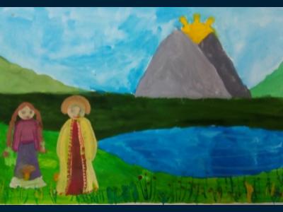 Картина. Автор: Лобова Ульяна. Техника: смешанная техника. Класс: 2 "Культура Башкортостана"