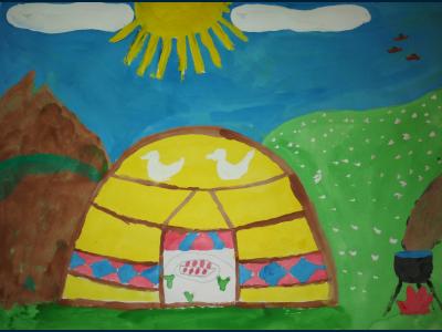 Картина. Автор: Испирян Ирина. Техника: гуашь. Класс: 2 «Башкортостан - мой край родной»