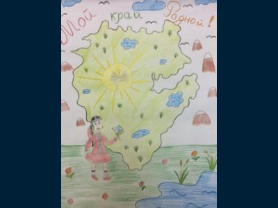 Картина. Автор: Андарзянова Ксения. Техника: карандаш. Класс: 3 Мой край Родной!