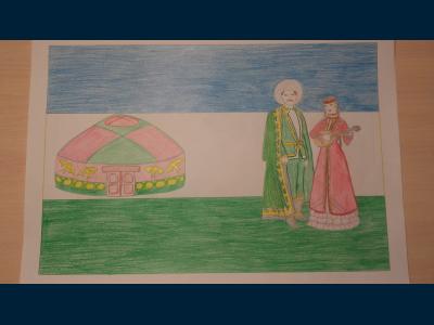 Картина. Автор: Галлямова Милана. Техника: карандаш. Класс: 3 Мой Башкортостан