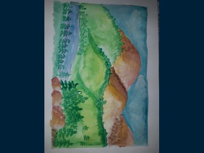 Картина. Автор: Павлова Алена. Техника: акварель. Класс: 3 Краски родного края