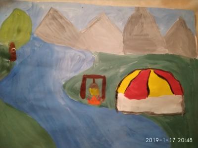 Картина. Автор: Суханова Анна. Техника: гуашь. Класс: 3 Любимый край Башкортостан