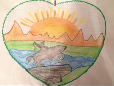 Картина. Автор: Хайруллина Эвелина. Техника: карандаш. Класс: 4 Мой Башкортостан