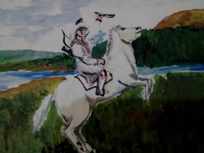 Картина. Автор: Шайхрамова Айгуль Айваровна. Техника: акварель. Класс: 4 "Мой Башкортостан"