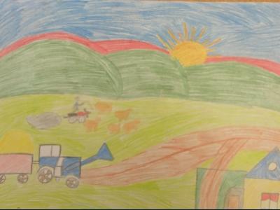 Картина. Автор: Багаув Радиф. Техника: карандаш. Класс: 4 Я рисую мой Башкортостан