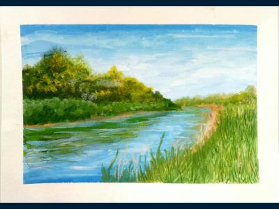 Картина. Автор: Стрижкова Александра. Техника: гуашь. Класс: 6 Природа Башкортостана