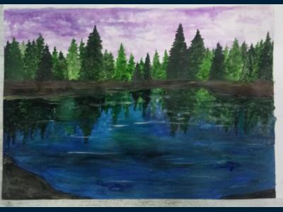 Картина. Автор: Тагирова Камила Рустамовна. Техника: гуашь. Класс: 6 Мой край родной