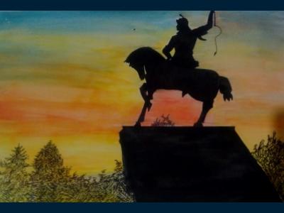 Картина. Автор: Салимов Азат. Техника: акварель. Класс: 7 Салават Юлаев