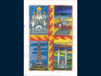 Картина. Автор: Кокоркин Александр. Техника: гуашь. Класс: 7 Жемчужины столицы