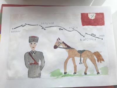 Картина. Автор: Зубкова Ярослава. Техника: акварель. Класс: 1 Генерал Кусимов