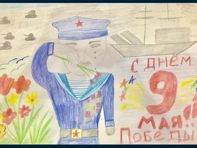 Картина. Автор: Гумерова Алина. Техника: карандаш. Класс: 1 День победы!