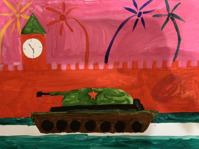 Картина. Автор: Яковлева Анастасия. Техника: гуашь. Класс: 3 День победы