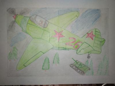 Картина. Автор: Сиражев Радмир. Техника: восковые мелки. Класс: 3 "Красный Сокол"