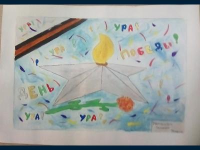 Картина. Автор: Нургалиева Лилиана Фаниловна. Техника: гуашь. Класс: 3 Я помню. Я горжусь.