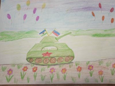 Картина. Автор: Мигранова Карина. Техника: карандаш. Класс: 3 День весенний, день прекрасный!