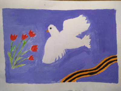 Картина. Автор: Гайсина Розалина. Техника: акварель. Класс: 4 День Победы