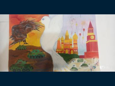 Картина. Автор: Головина Виктория. Техника: гуашь. Класс: 4 Победа!