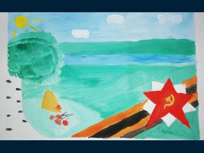 Картина. Автор: Рахматуллина Юлия. Техника: акварель. Класс: 4  "Победная весна"