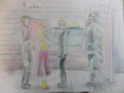 Картина. Автор: Гареева Диана Руслановна. Техника: карандаш. Класс: 6 Последний наказ