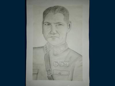 Картина. Автор: Петрова Дарья. Техника: карандаш. Класс: 7 генерал  Шаймуратов