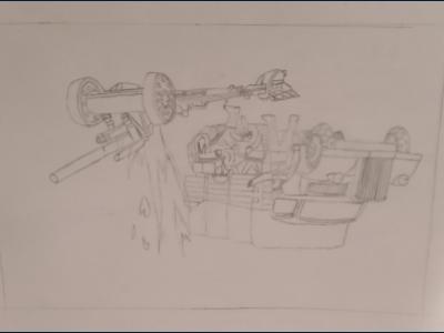 Картина. Автор: Харасова Миляуша. Техника: другая. Класс: 7 Военная техника 1941-1945 гг