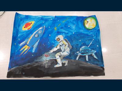 Картина. Автор: Шагапов Камиль Данилович. Техника: гуашь. Класс: 1 Ты не одинок