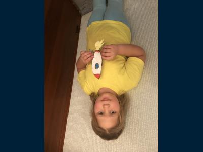 Картина. Автор: Кулакова Александра. Техника: акварель. Класс: 1 Ракета