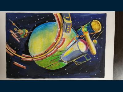 Картина. Автор: Фазлетдинова Азалия Азаматовна. Техника: смешанная техника. Класс: 2 Техника