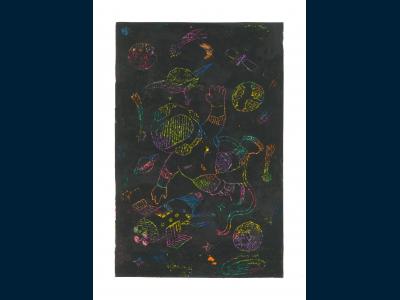 Картина. Автор: Зиякаев Амир. Техника: другая. Класс: 2 Я хочу быть космонавтом!