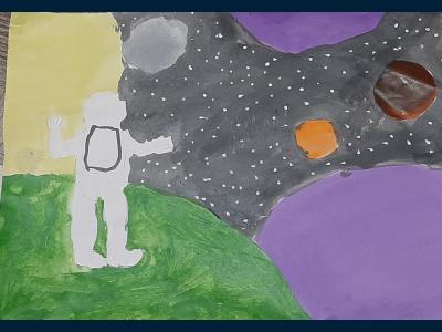 Картина. Автор: Абзалилова Карина. Техника: гуашь. Класс: 2 Моя фантазия.