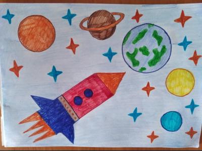 Картина. Автор: Гумеров Инсаф. Техника: другая. Класс: 2 Вселенная