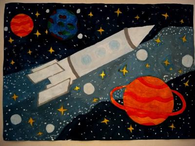 Картина. Автор: Алтынбаев Алексей. Техника: акварель. Класс: 3 Чудеса света