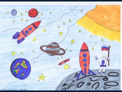 Картина. Автор: Ахмедьянова Юлия. Техника: другая. Класс: 5 "Космические дали"