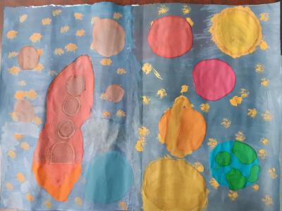 Картина. Автор: Ершова Диана. Техника: акварель. Класс: 5 Вселенная