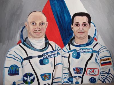 Картина. Автор: Коротцова Диана Алексеевна. Техника: гуашь. Класс: 6 "Космические герои"
