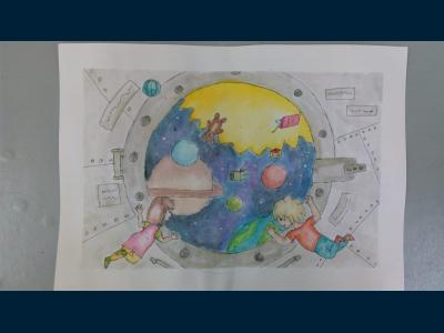 Картина. Автор: Насырова Гульназ. Техника: акварель. Класс: 7 Моя Вселенная